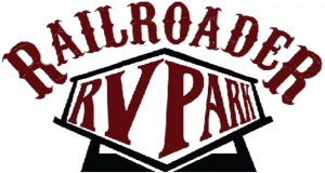 Railroader RV Park Header Logo with a transparent background
