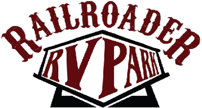 Railroader RV Park Header Logo with a transparent background